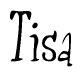 The image is a stylized text or script that reads 'Tisa' in a cursive or calligraphic font.