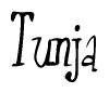 Cursive Script 'Tunja' Text