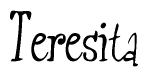 The image contains the word 'Teresita' written in a cursive, stylized font.