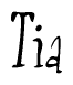 The image is of the word Tia stylized in a cursive script.
