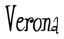 The image contains the word 'Verona' written in a cursive, stylized font.