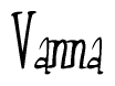 The image is of the word Vanna stylized in a cursive script.