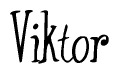 The image is a stylized text or script that reads 'Viktor' in a cursive or calligraphic font.