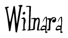 The image is of the word Wilnara stylized in a cursive script.