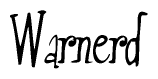 The image is of the word Warnerd stylized in a cursive script.