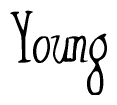 The image contains the word 'Young' written in a cursive, stylized font.