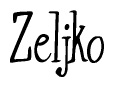 The image is of the word Zeljko stylized in a cursive script.