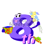   The clipart image shows a stylized number 