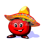 Tomato wearing a sombrero