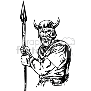 viking with spear