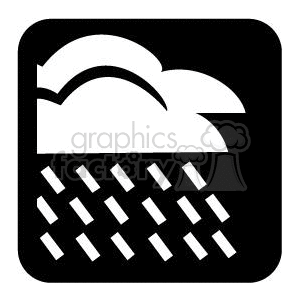   Black and white rain cloud 