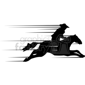 cowboy on a running horse