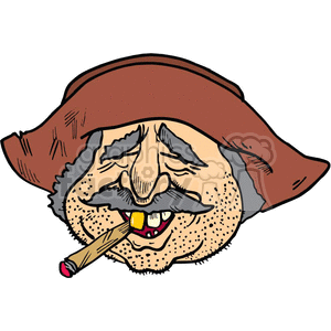 Mexican man smoking a cigar