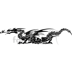 Vinyl-Ready Dragon Tattoo Design for Signage and Decor