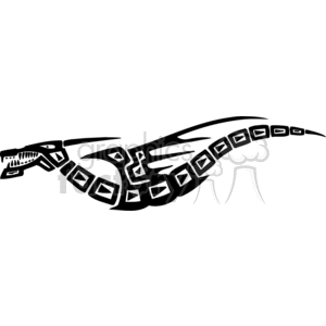 Tribal Dragon Vector Illustration for Tattoo and Vinyl Cutting