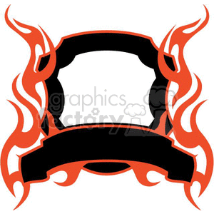 Flame Frame Design for Custom Text or Graphics