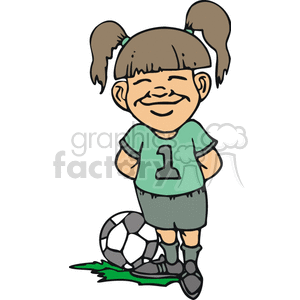 young girl soccer player