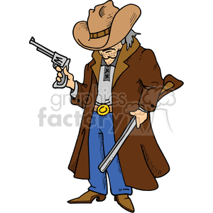 Western Cowboy Gunslinger Cartoon