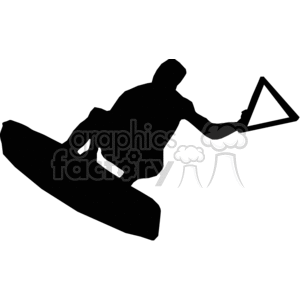 wakeboarder silhouette