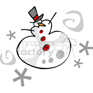Whimsical snowman cartoon
