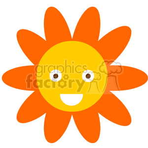 Smiling Cartoon Flower