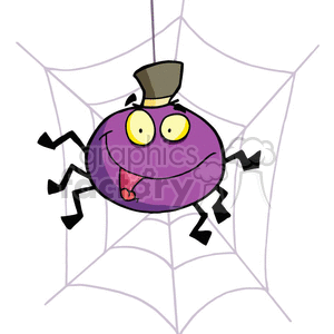 Happy Spider In A Web