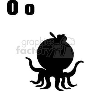   O is for Octopus silhouette 