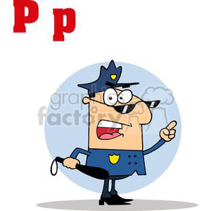 Funny Cartoon Police Officer