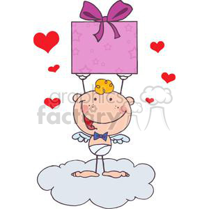 A Baby Boy Cupid with Gift