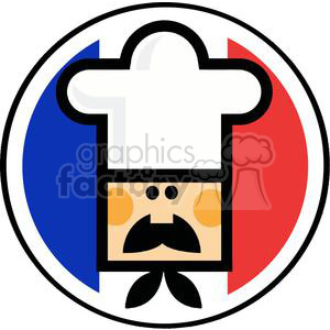   A Chef Face Over Of Flag Of France 