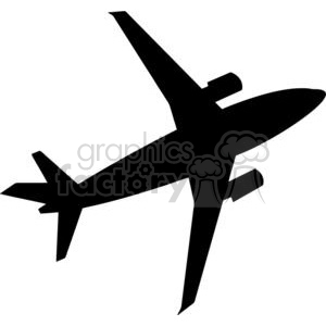 Airplane Flying Silhouette