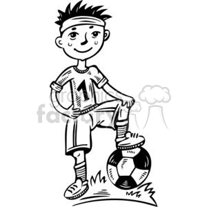 young boy soccer player