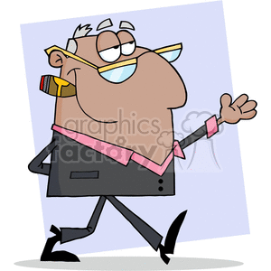 Cartoon Happy Businessman