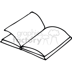 Black and white outline of a book