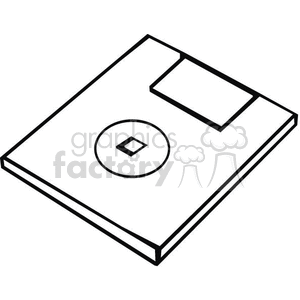 Floppy Disk Outline for Educational Use