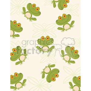 Funny Cartoon Frogs Pattern - Whimsical
