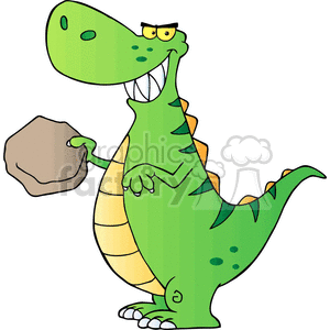 Cartoon green dinosaur