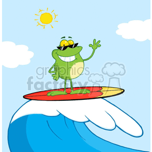 Frog surfing