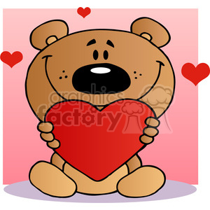 2489-Teddy-Bear-Holding-A-Red-Heart