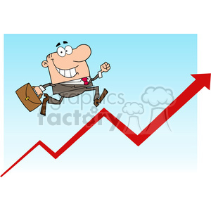 1809-Businessman-Running-Upwards-On-A-Statistics-Arrow