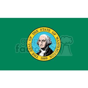 vector state Flag of Washington 1889