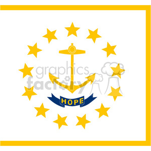   vector state Flag of Rhode Island 