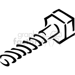 black and white screw outline