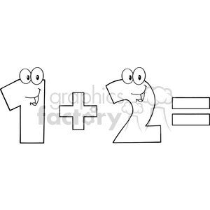 Funny Math : 1 Plus 2 Equation