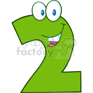 4973-Clipart-Illustration-of-Number-Two-Cartoon-Mascot-Character