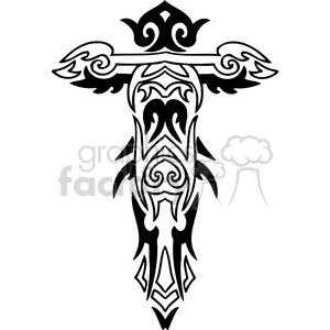 cross clip art tattoo illustrations 050