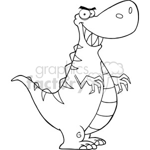 5111-Angry-Dinosaur-Cartoon-Characters-Royalty-Free-RF-Clipart-Image