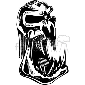 Aggressive Animal Skull Tattoo Design - Predatory Wild Creature