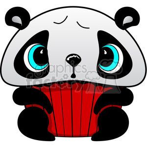 Cupcake Panda Bear in color