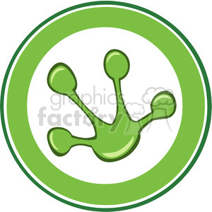   The clipart image shows a stylized and simplified representation of a frog
